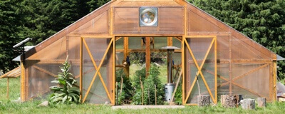 The Minam River Lodge greenhouse