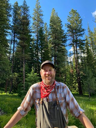 Chef Sean Temple outside at Minam River Lodge.
