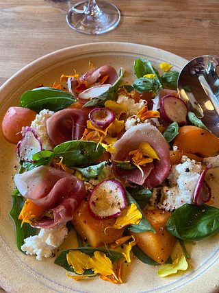 A plate of food.