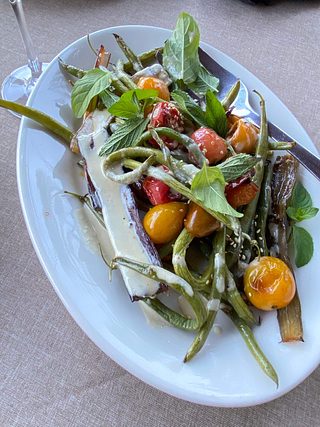 A plate of food.