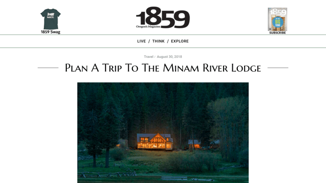 1859 Oregon’s Magazine – Plan A Trip To The Minam River Lodge